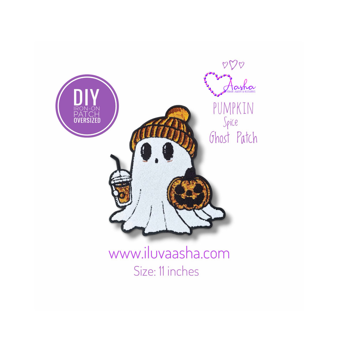 Pumpkin Spice Ghost| Iron-On Patch