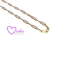 Gold Dainty Paperclip Necklace