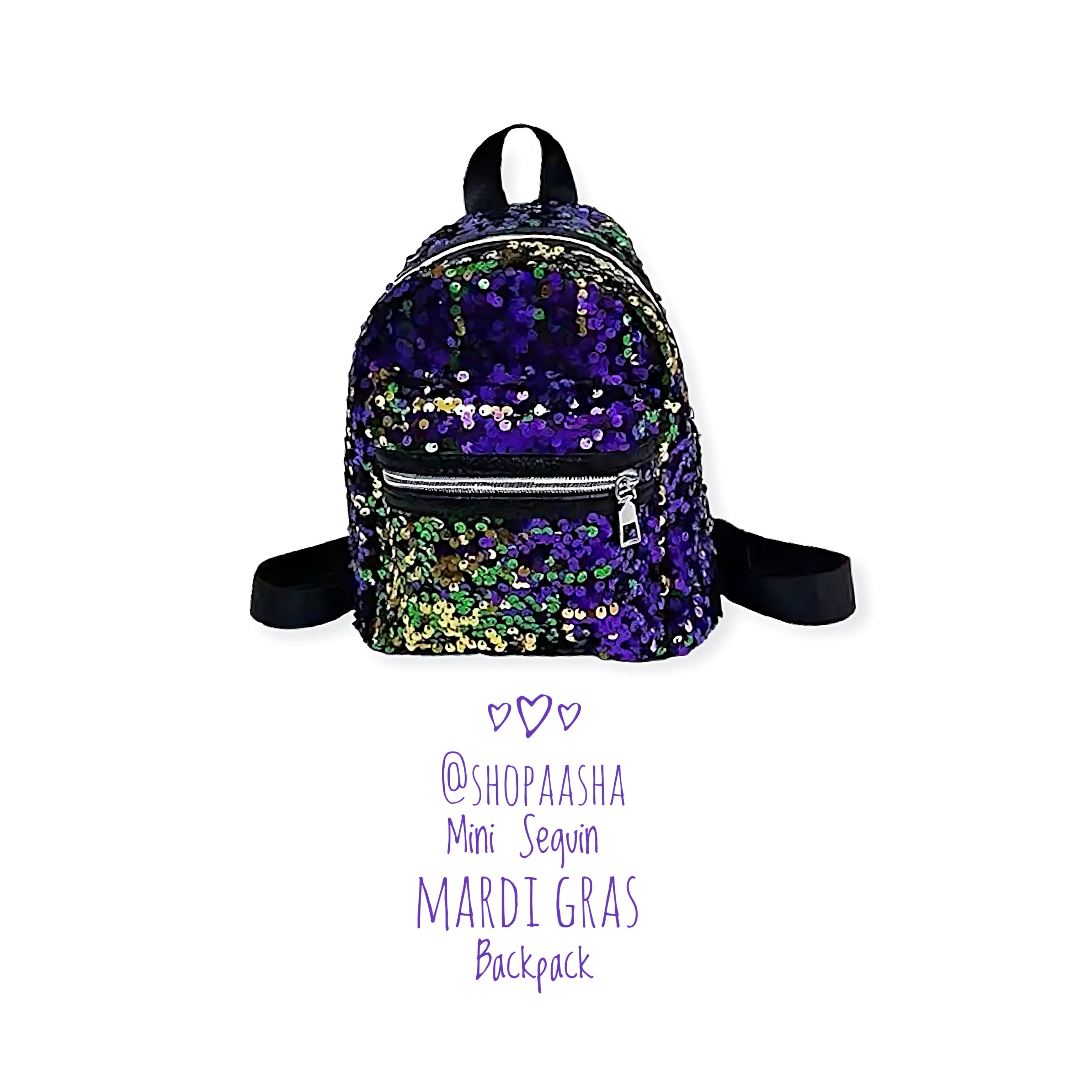 Mini Sequin Mardi Gras Backpack