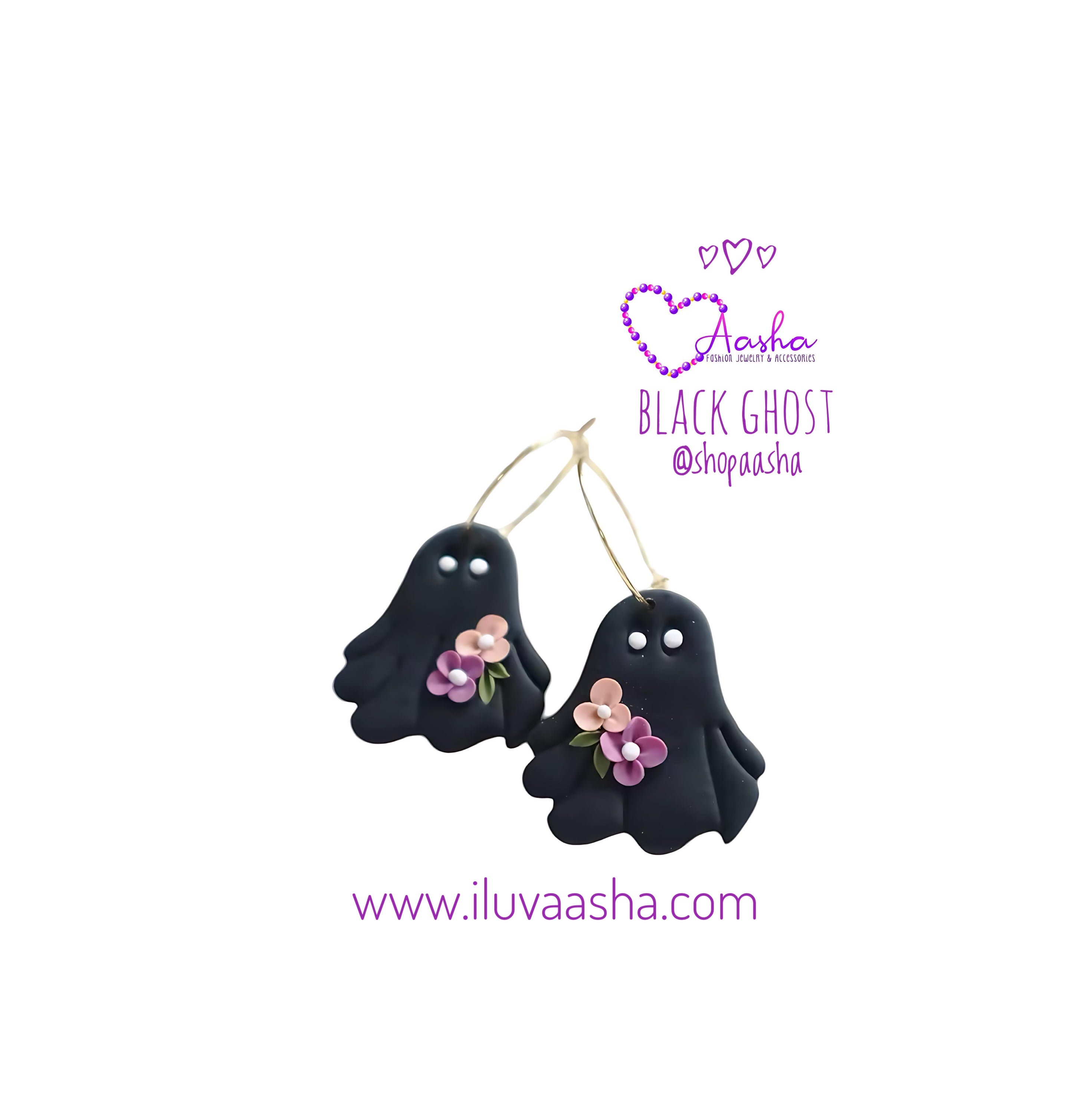 Black Ghost Earrings