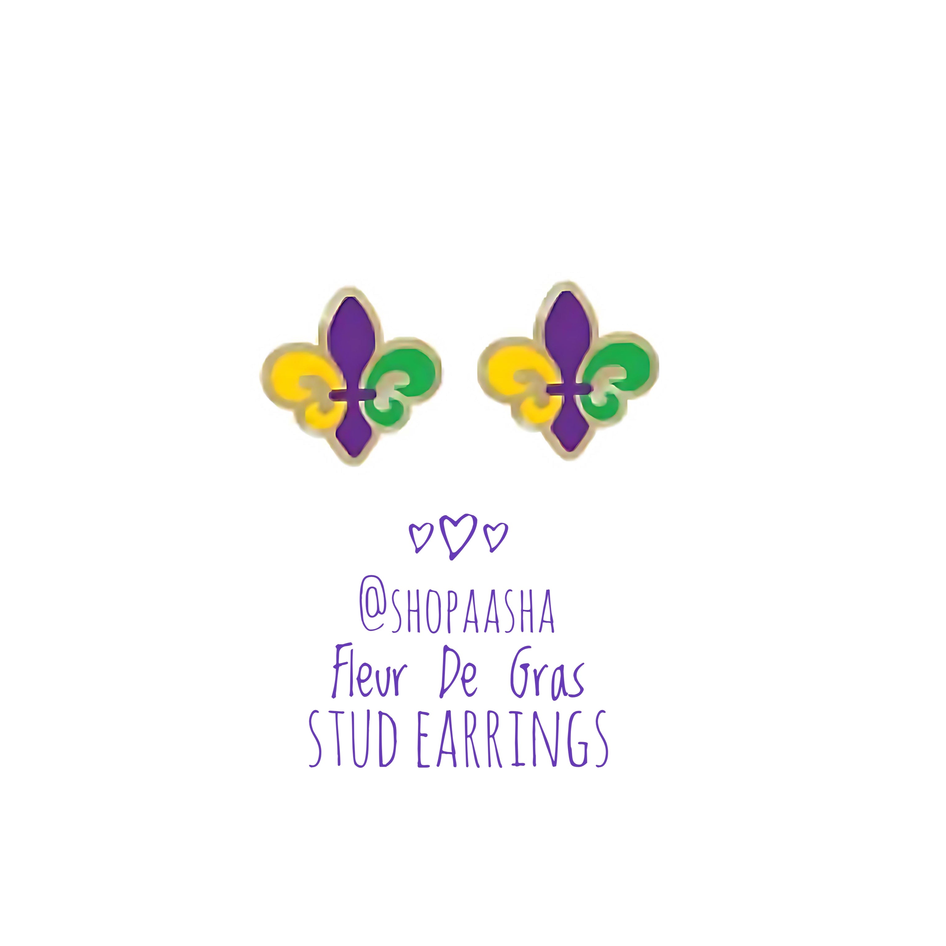 Fleur De Gras Stud Earrings