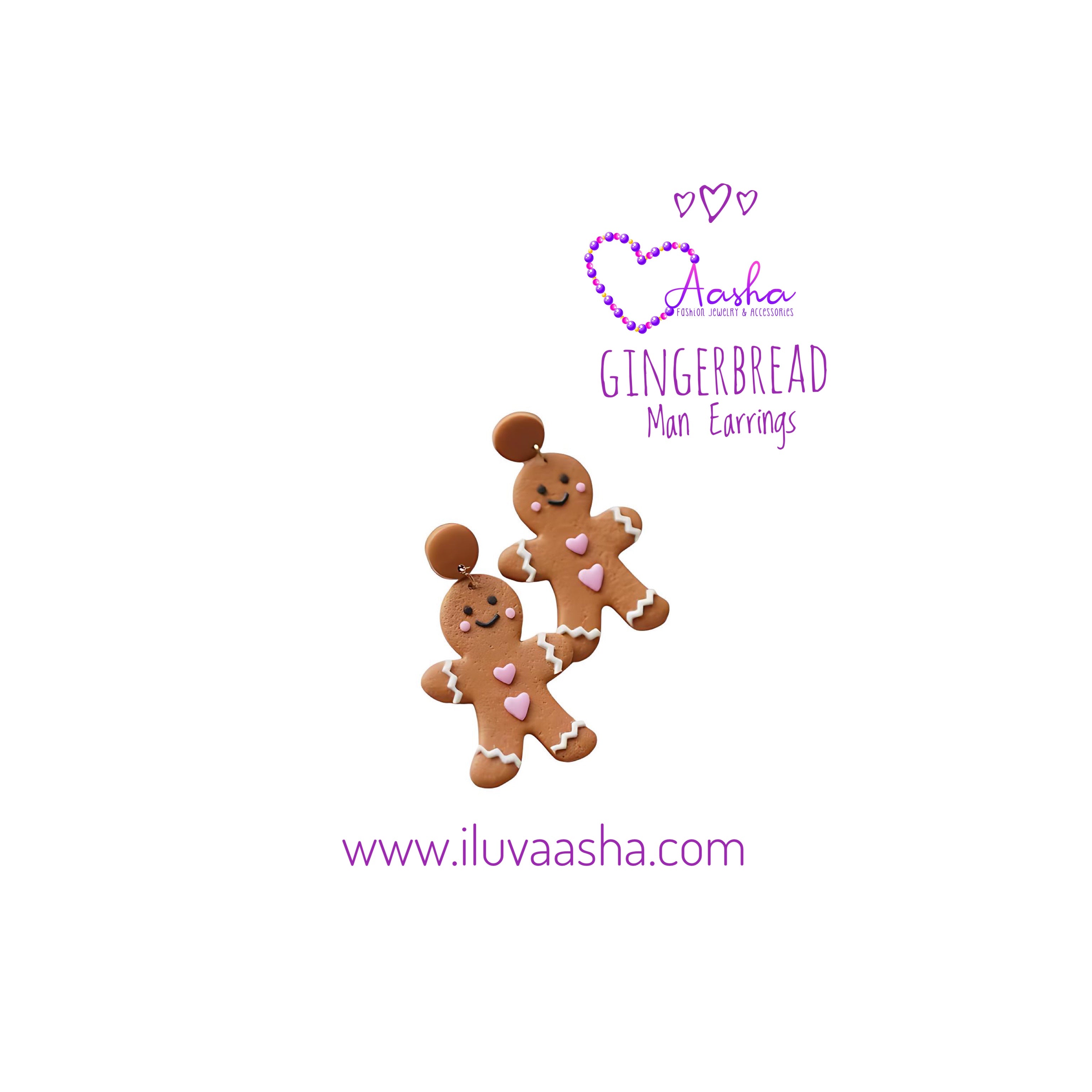 Gingerbread Man Earrings