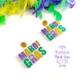 Mardi Gras Glitter Earrings