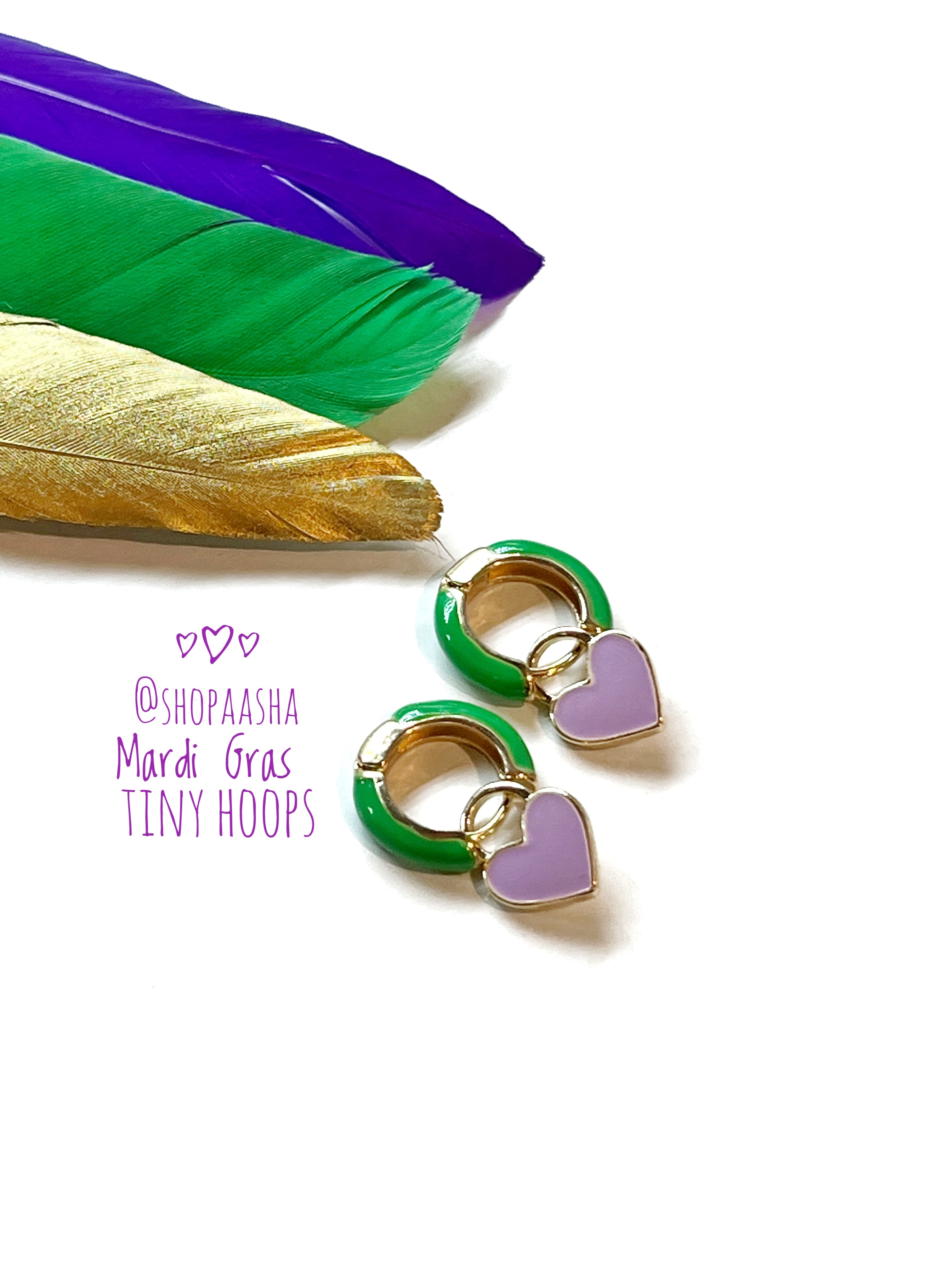 Mardi Gras (Tiny) Hoops