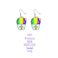 NOLA Mardi Gras Snowball Earrings