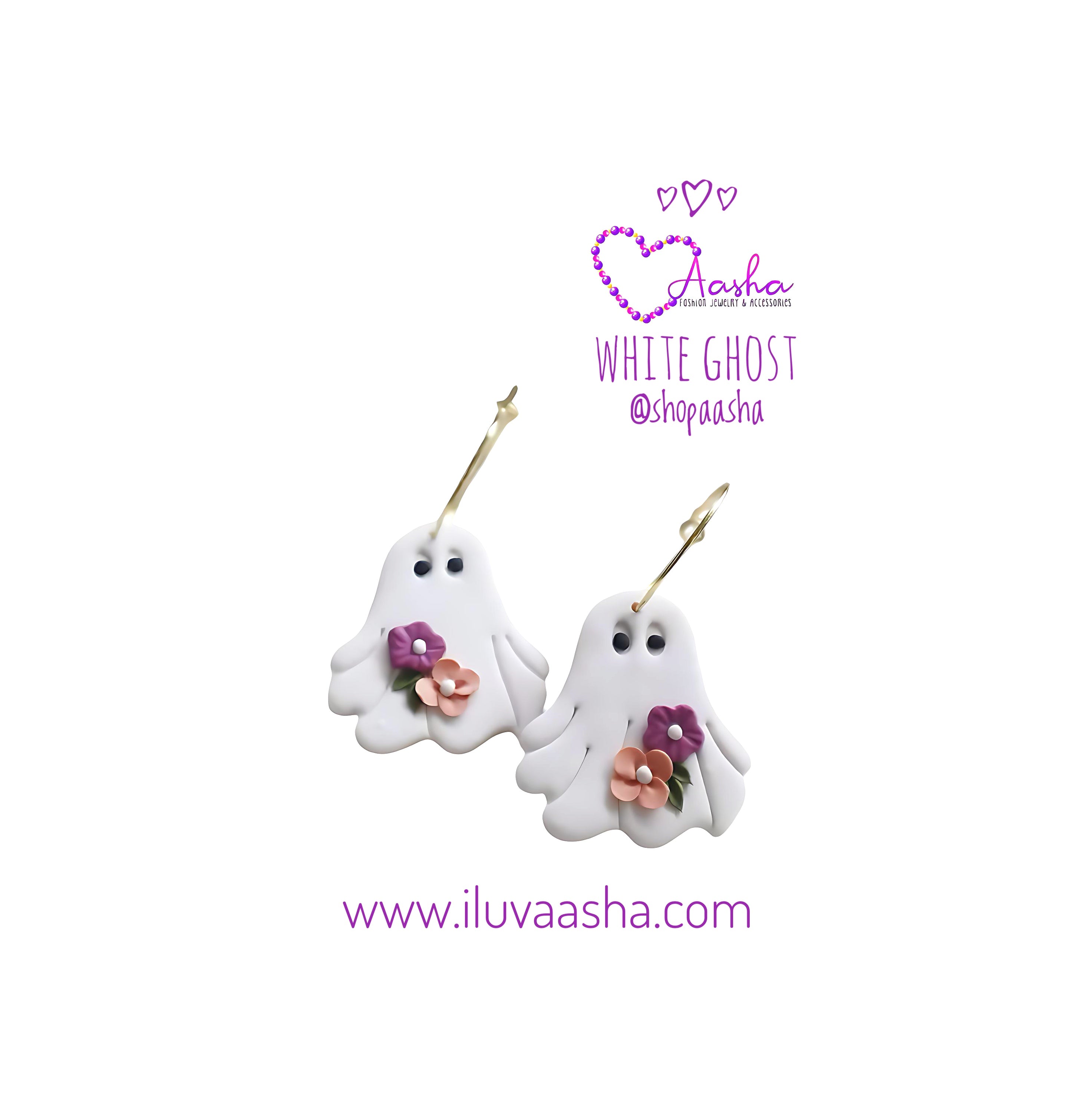 White Ghost Earrings