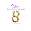 Golden Cosmic Star Hoops