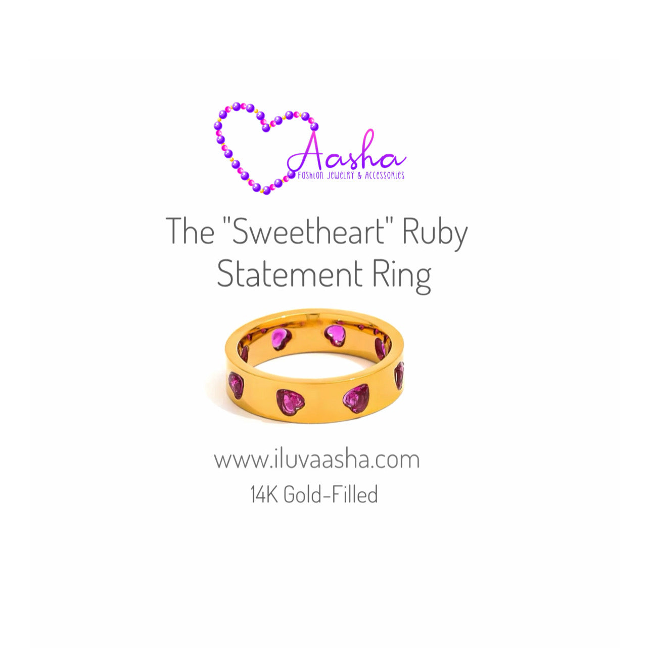 The "Sweetheart" Ruby Statement Ring