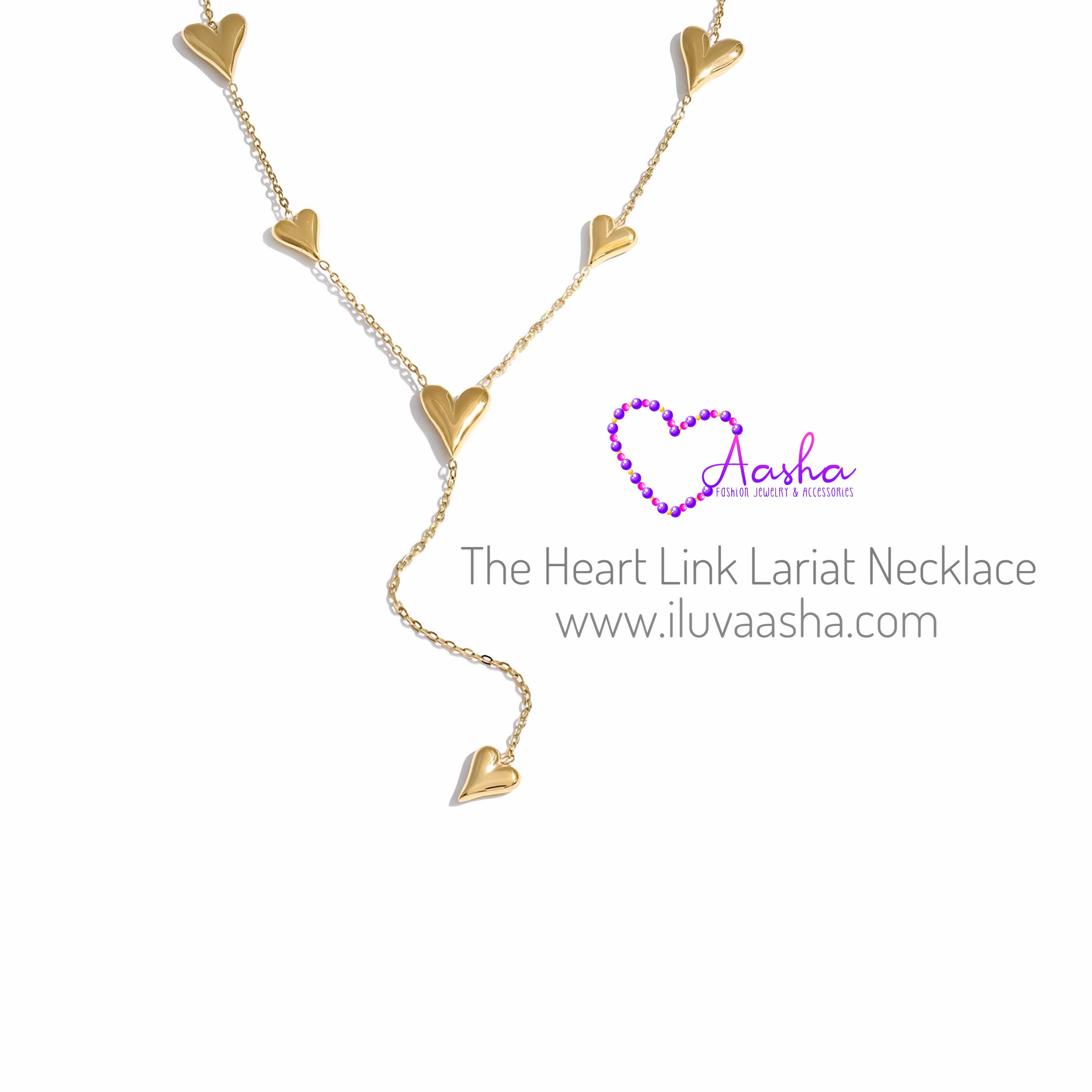 The Heart Link Lariat Necklace