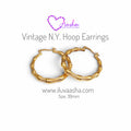 Vintage N.Y. Hoop Earrings