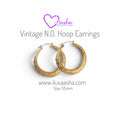 Vintage N.O. Hoop Earrings