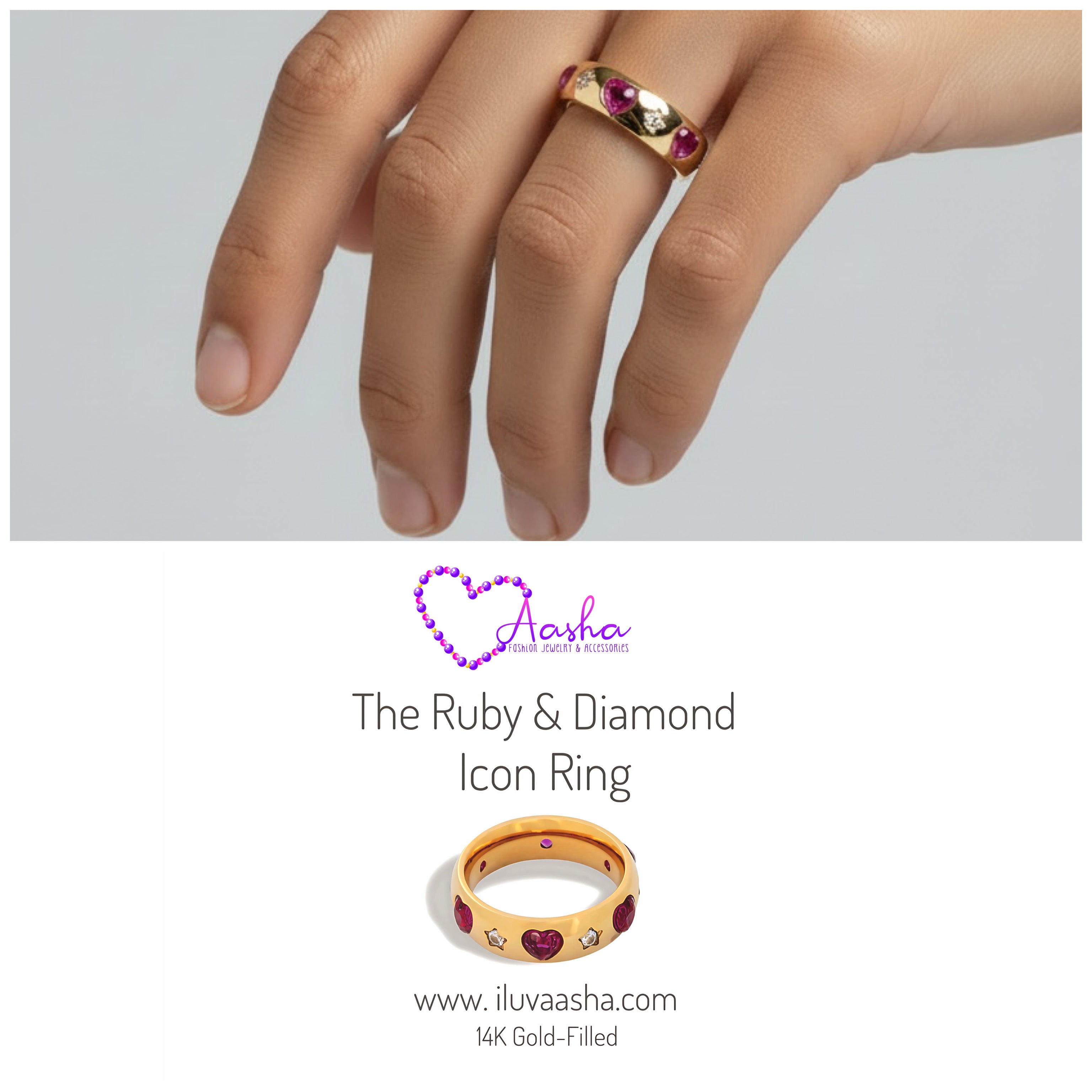 The Ruby & Diamond Icon Ring