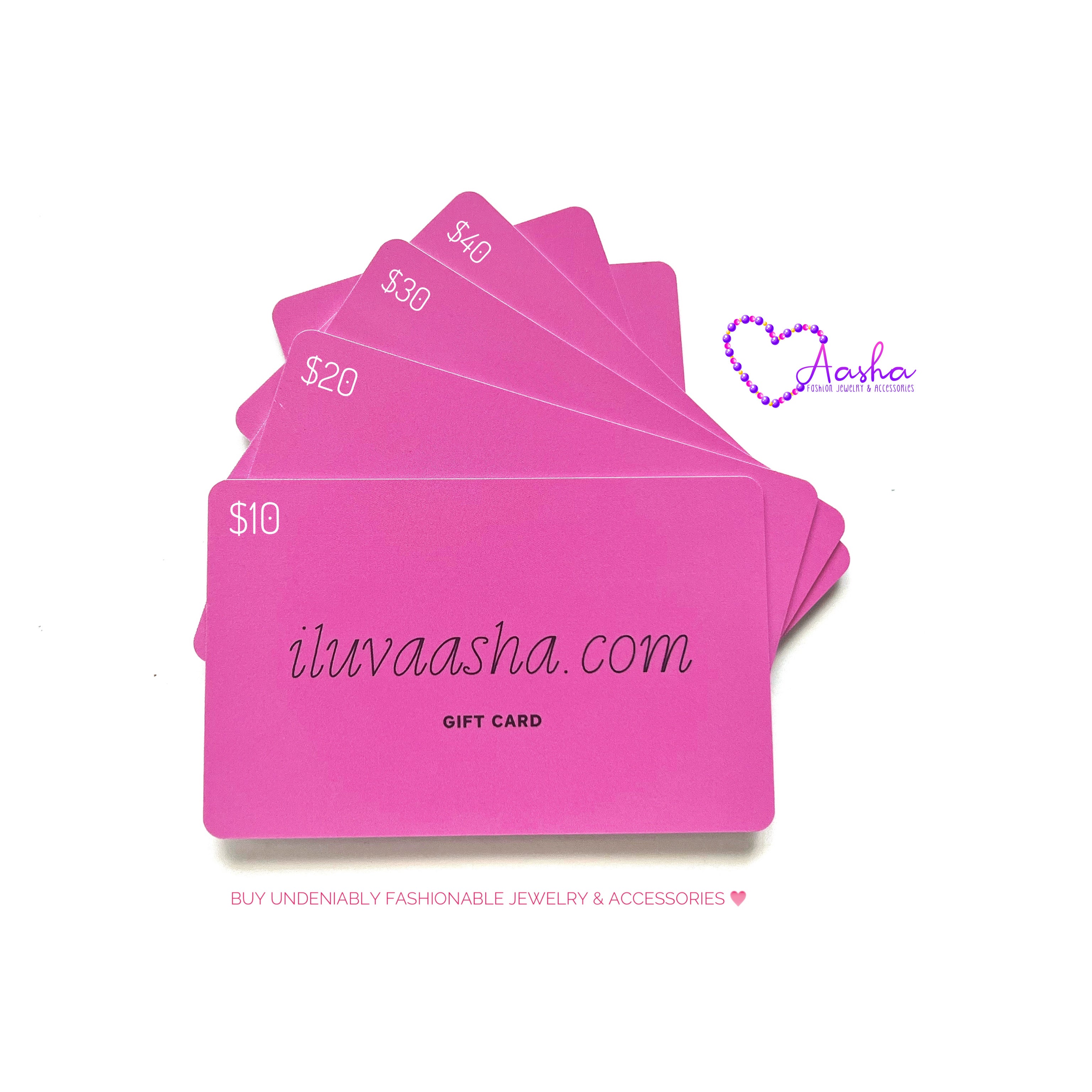 eGift - iluvaasha.com Digital Gift Card