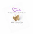 Pave Diamond Butterfly Charm