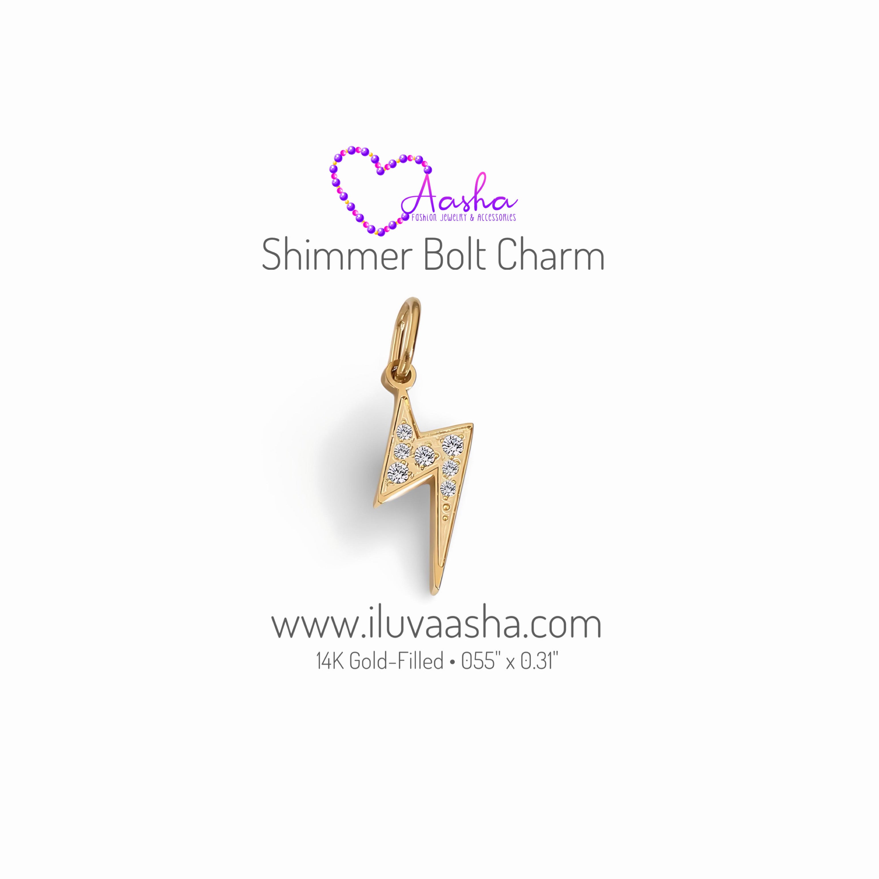 Shimmer Bolt Charm