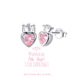 Pink Heart Studs