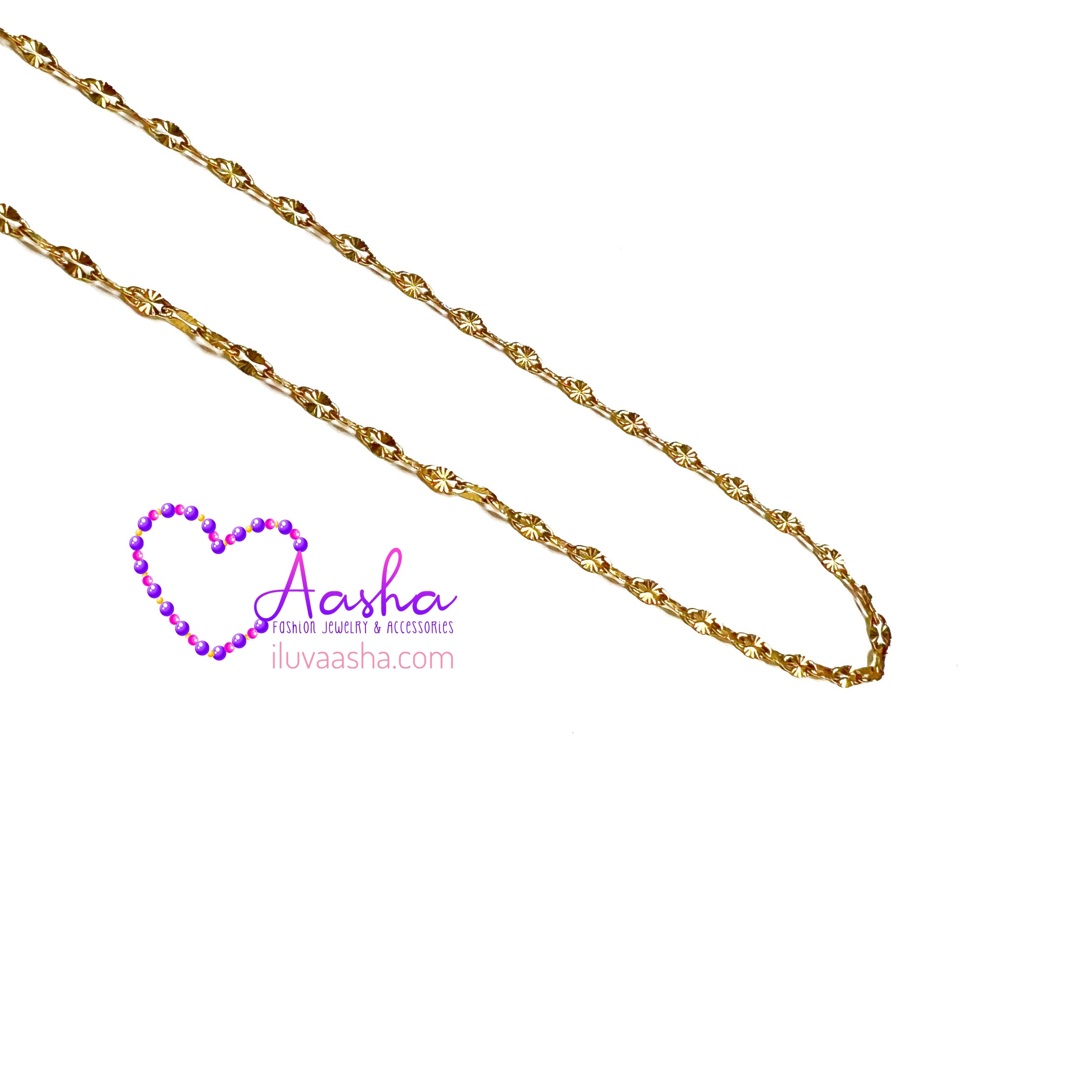 Gold Dapped Sequin Necklace