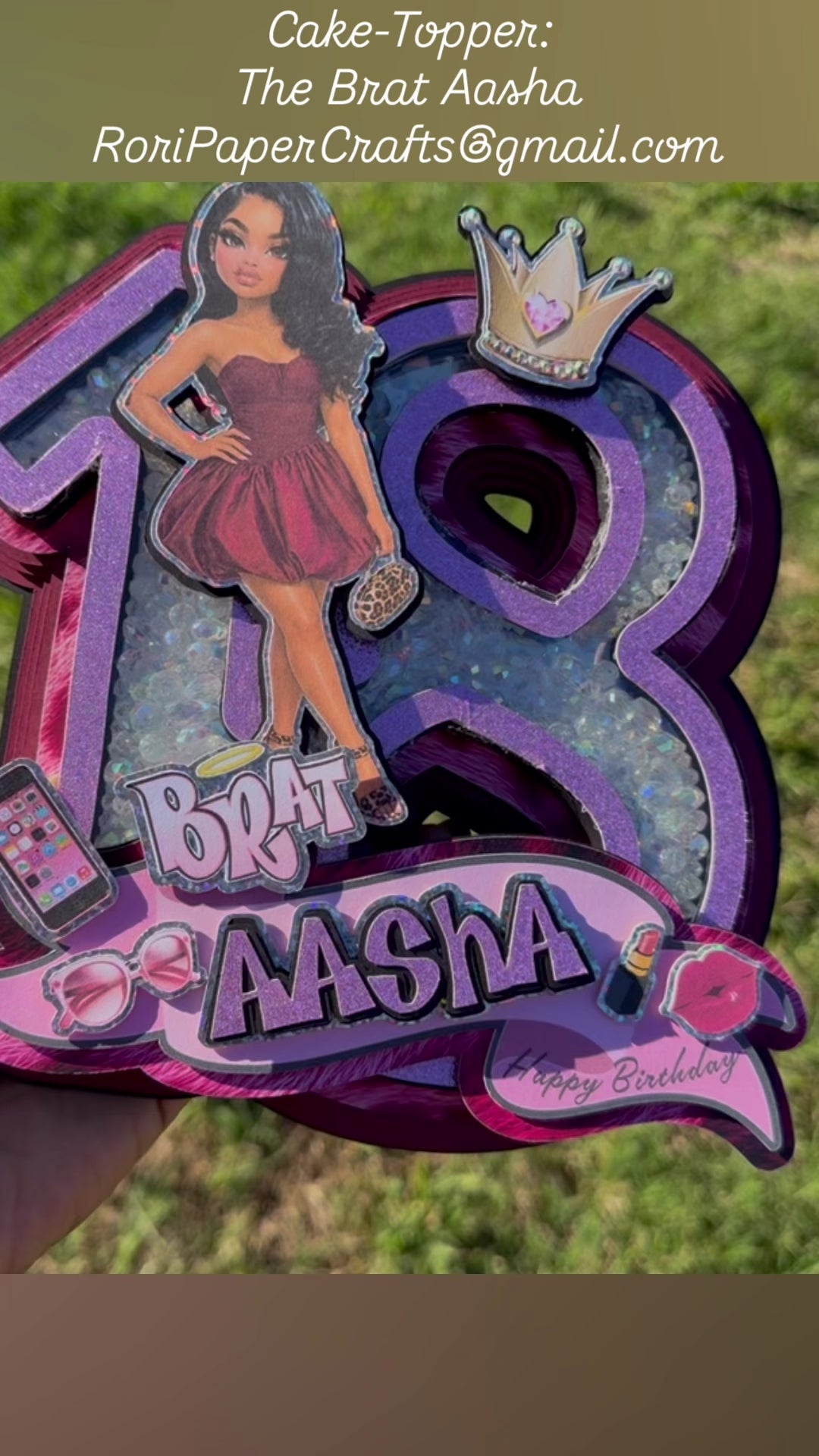 Print & Cut + Layered 3D + Shaker Cake Topper Design